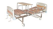 不锈钢塑背双摇病床