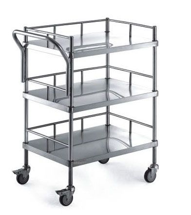 不锈刚三层器械车