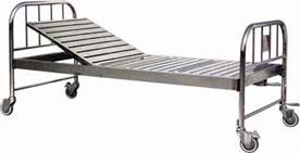 全不锈钢单摇床(带轮)