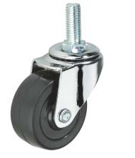 轻型蓝锌丝杆活动黑色橡胶ER轮