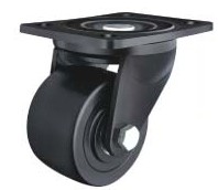 低重心黑漆平底活动黑色PA轮