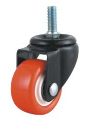 金钻黑漆丝杆活动黑色PU轮