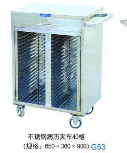 40格不锈钢病历夹车