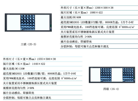 智能调光型单联LED观片灯