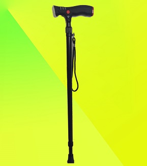 迷你新型照明铝合金智能女士手杖