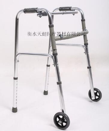 四脚可调助行器-带轮