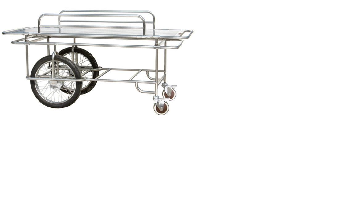 不锈钢两大两小轮担架车