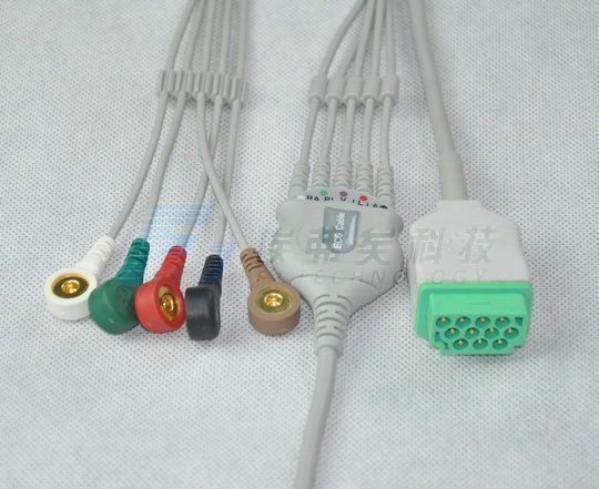GE 心电一体五导联线