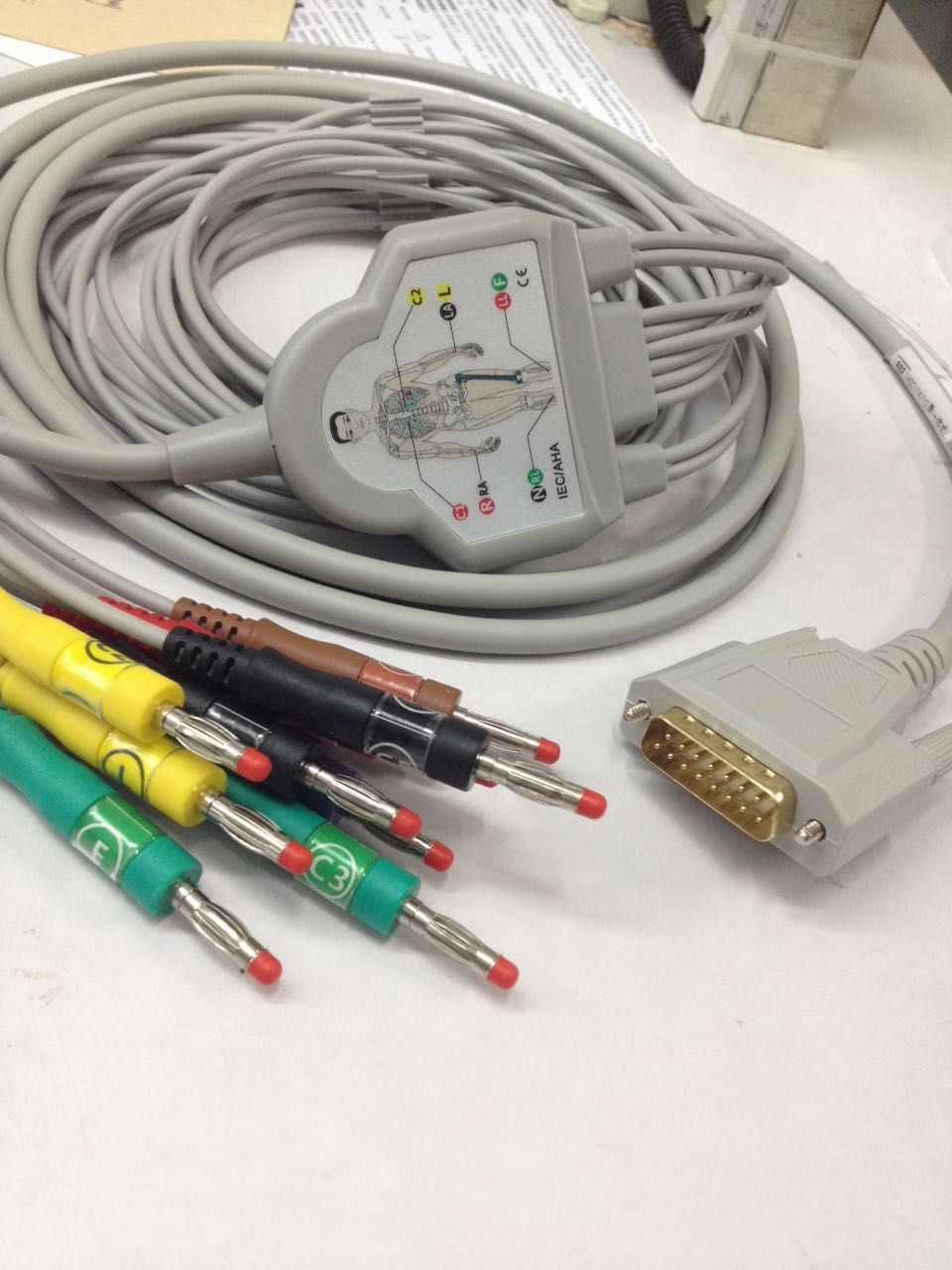 适用于邦建心电图机12导联线,定制心电导联线