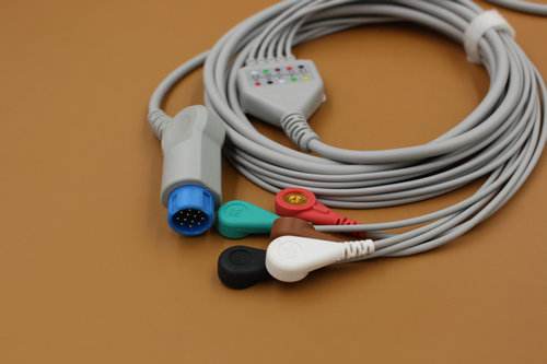 适用于宝莱特9针一体式心电导联线/五导扣式