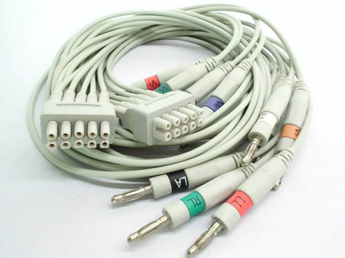 适用于GE心电图机十二导联线分线/4.0插针