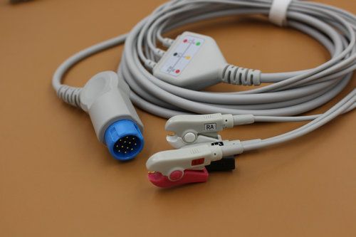 适用于BLT宝莱特一体三导联线/美标夹式/心电导联线