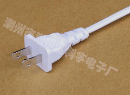 美国UL电源线,美国二插有极性插头