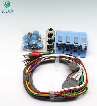 日本铃谦心电图机导联线10导香蕉头PC-109配心电吸球心电夹四肢夹使用