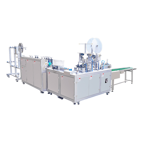 平面弹力布耳带口罩机包装连线