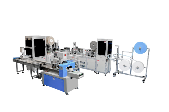 平面口罩口罩机一拖一全自动检测包装生产线