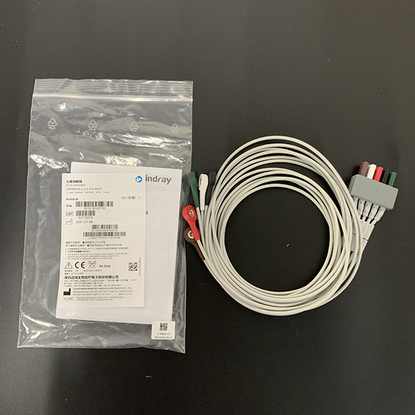 迈瑞原装5导心电导联线分线 成人 AHA美标 按扣式 (手RA/LA/胸V长1.1m,腿RL\LL长