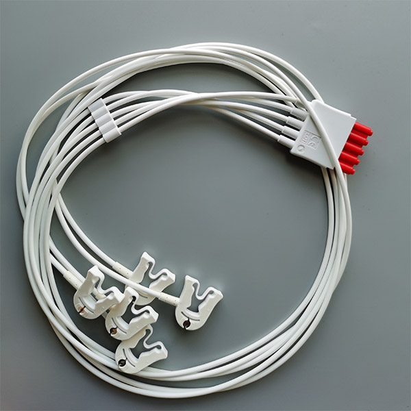 飞利浦心电导联线蓝袋5导联胸导夹子欧标ICU专用单排订货号M1978A