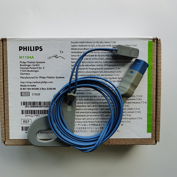 飞利浦原装进口儿童/成人耳夹式血氧探头脉搏血氧重复订货号M1194A