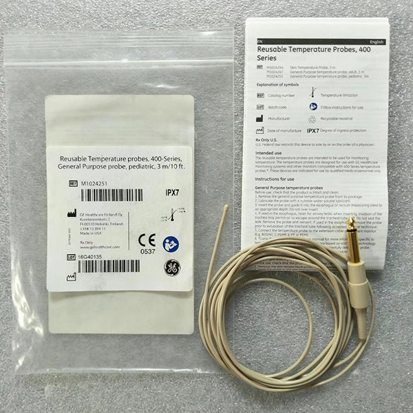 GE原装进口小儿400系列腔内探针儿童用直肠/食道温度探针新生儿用直肠/耳朵温度探针订货号 M102