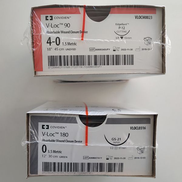 美国柯惠 可吸收伤口缝合线带针 VLOCM0023倒刺线