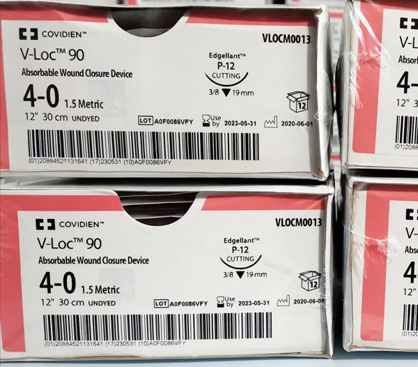 美国柯惠 可吸收伤口缝合线带针 VLOCM0013倒刺线