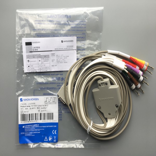 NIHON KOHDEN日本光电上海工厂心电图机导联线 欧标 3.0金属头 订货号BJ-961D