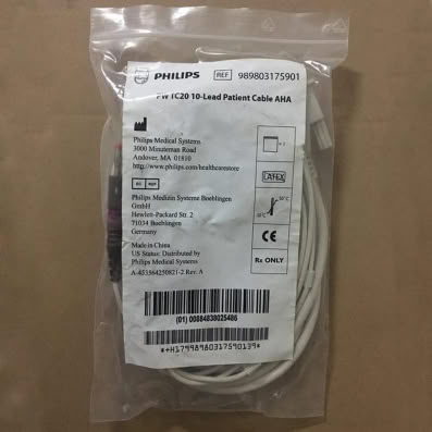 Philips-全新原装TC20心电图机导联线989803175901香蕉头