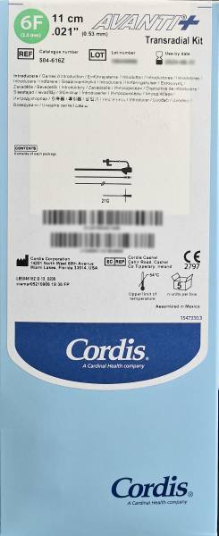强生Cordis康蒂思 血管鞘 504-616Z 导管鞘及穿刺套件