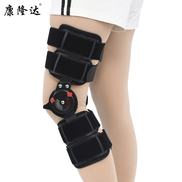 康隆达可调式膝关节固定支具短款可制 膝关节骨折康复支具医用骨科支架 护膝关节固定支具