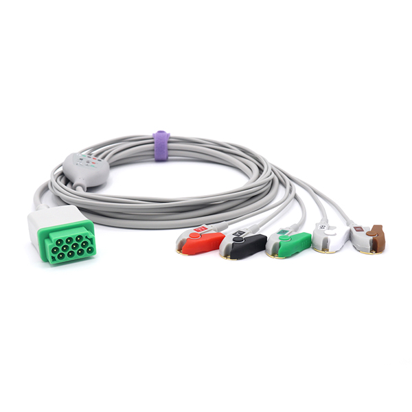 兼容GE马奎Dash 2000/2500/3000/4000 监护仪心电一体导联线夹式