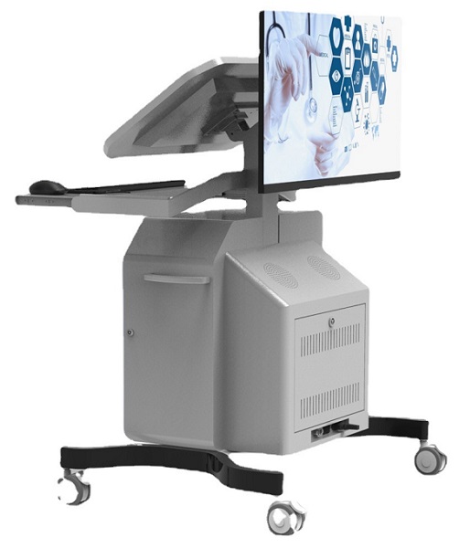 数字人 双屏医疗推车触控终端机手术推车诊室医疗教学屏医院专用显示屏