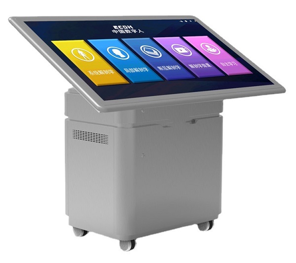 数字人 医院医学院教学自助翻转终端自助触控终端机示教台面查询桌子自助查询机