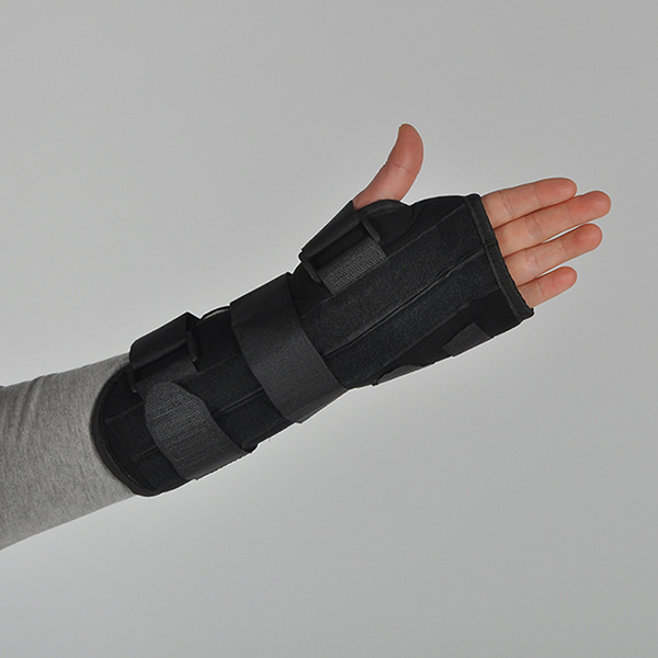 黑色复合布前臂固定带 可调节前臂夹板