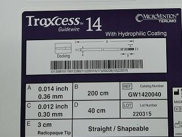 美科微先MicroVention/Traxcess 14导丝/T14导丝/GW1420040