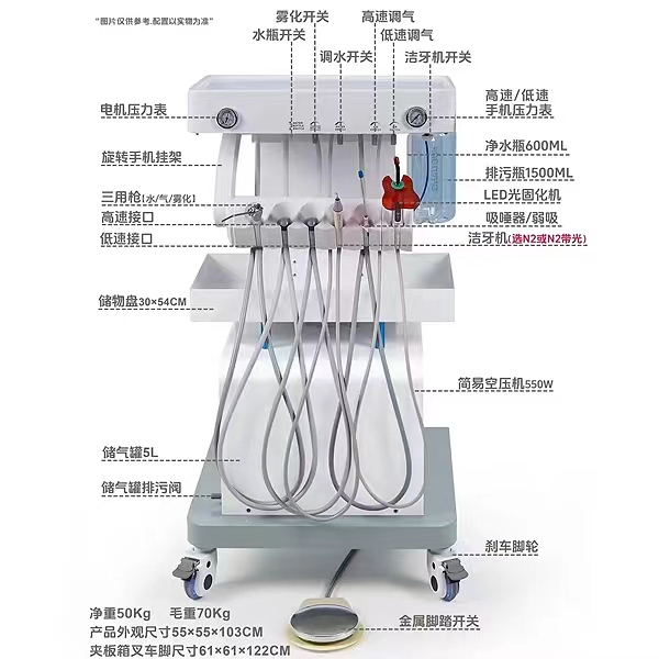 固美牙科电动空压机/固美涡轮空压机GM-B019/固美移动式涡轮机GM-B019