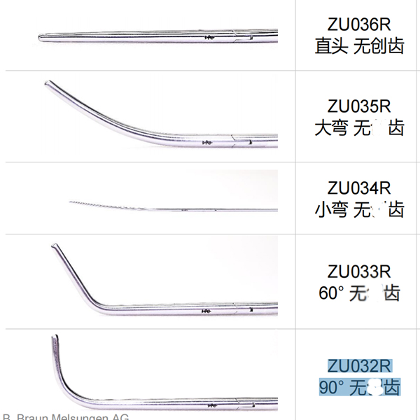 德国贝朗(B. Braun)VATS胸腔心血管外科手术器械中分离钳ZU035R(大弯、无*齿)